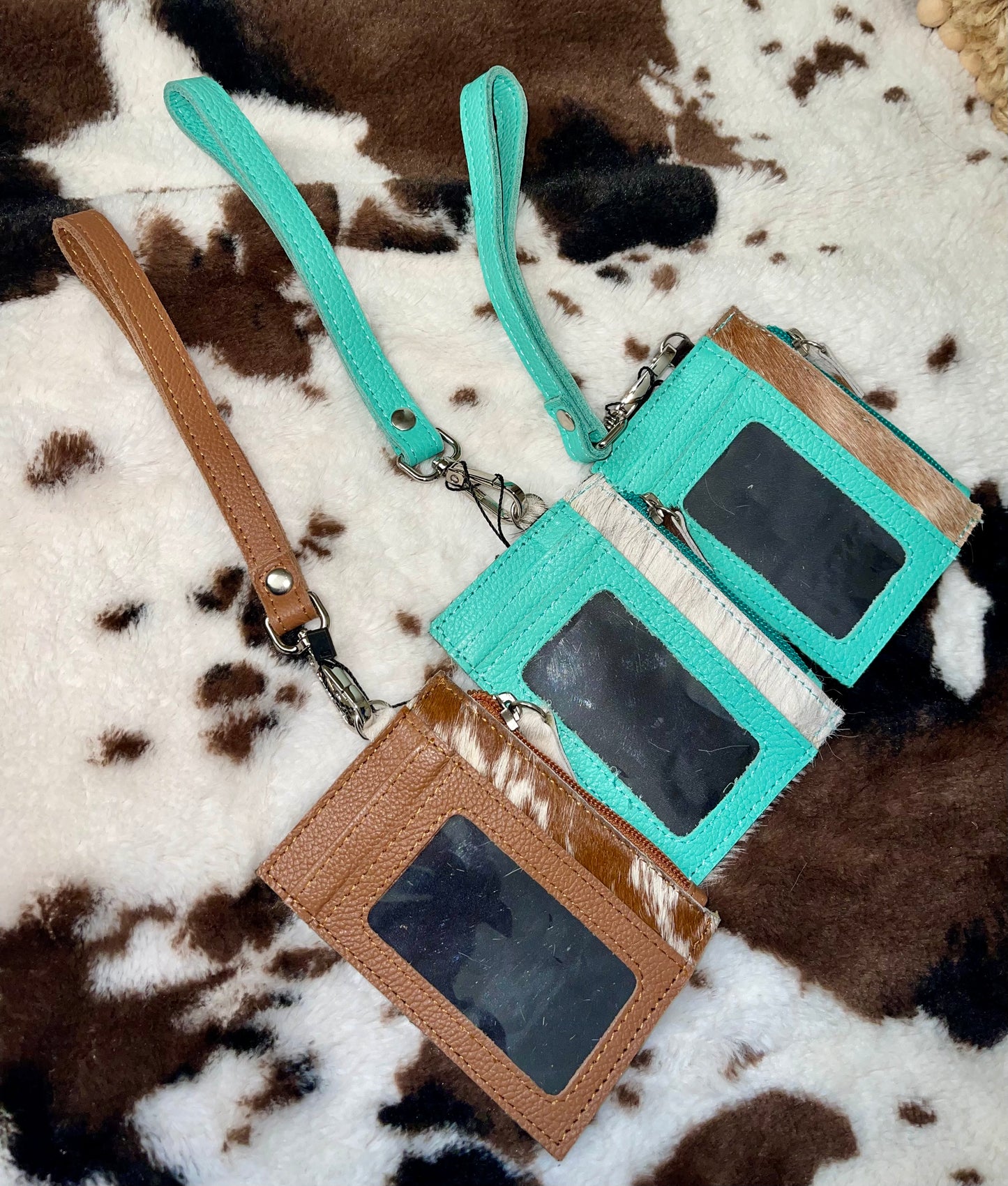 Cowhide Wristlet Wallet