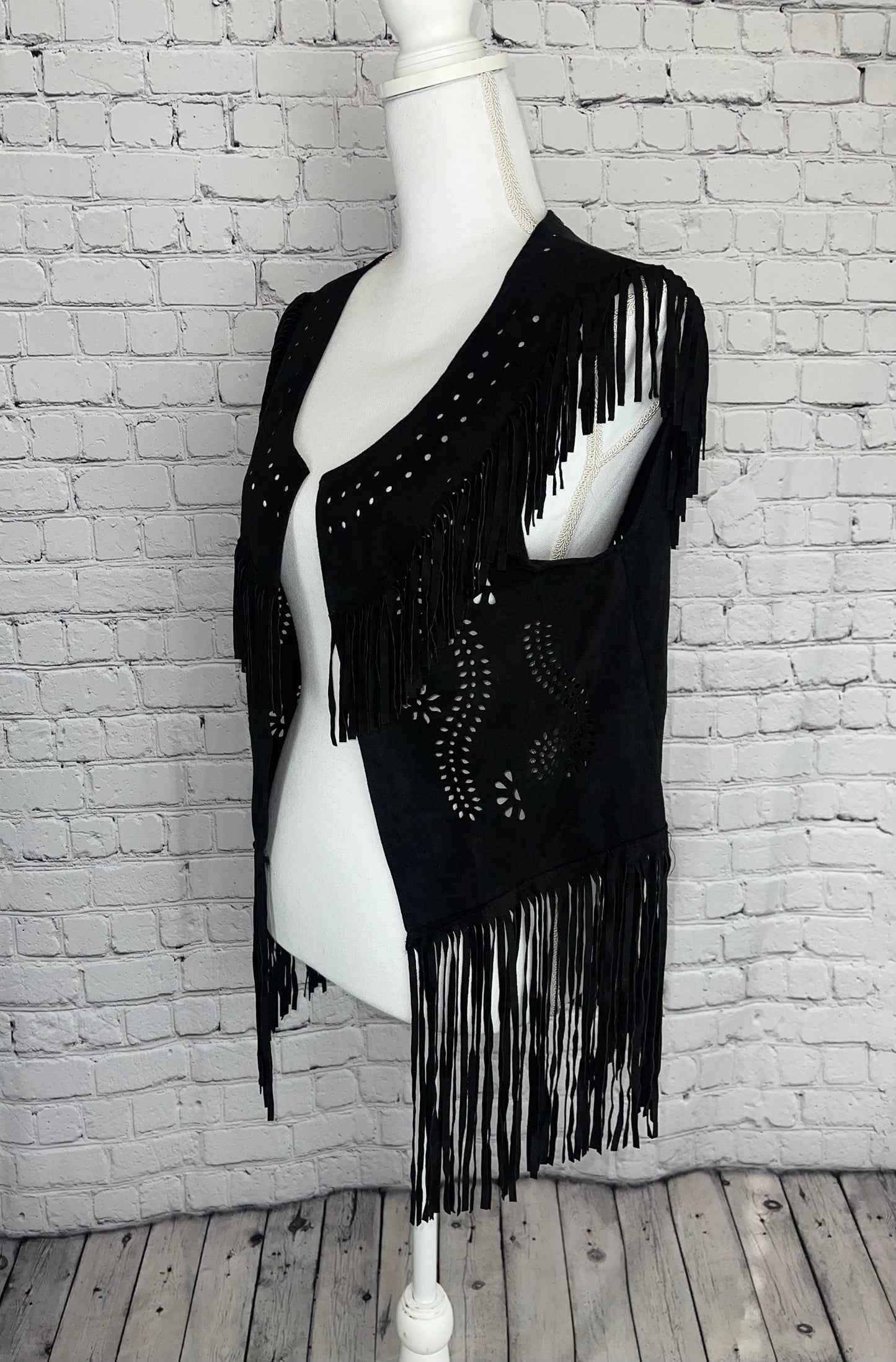 Wild Side Black Fringe Vest