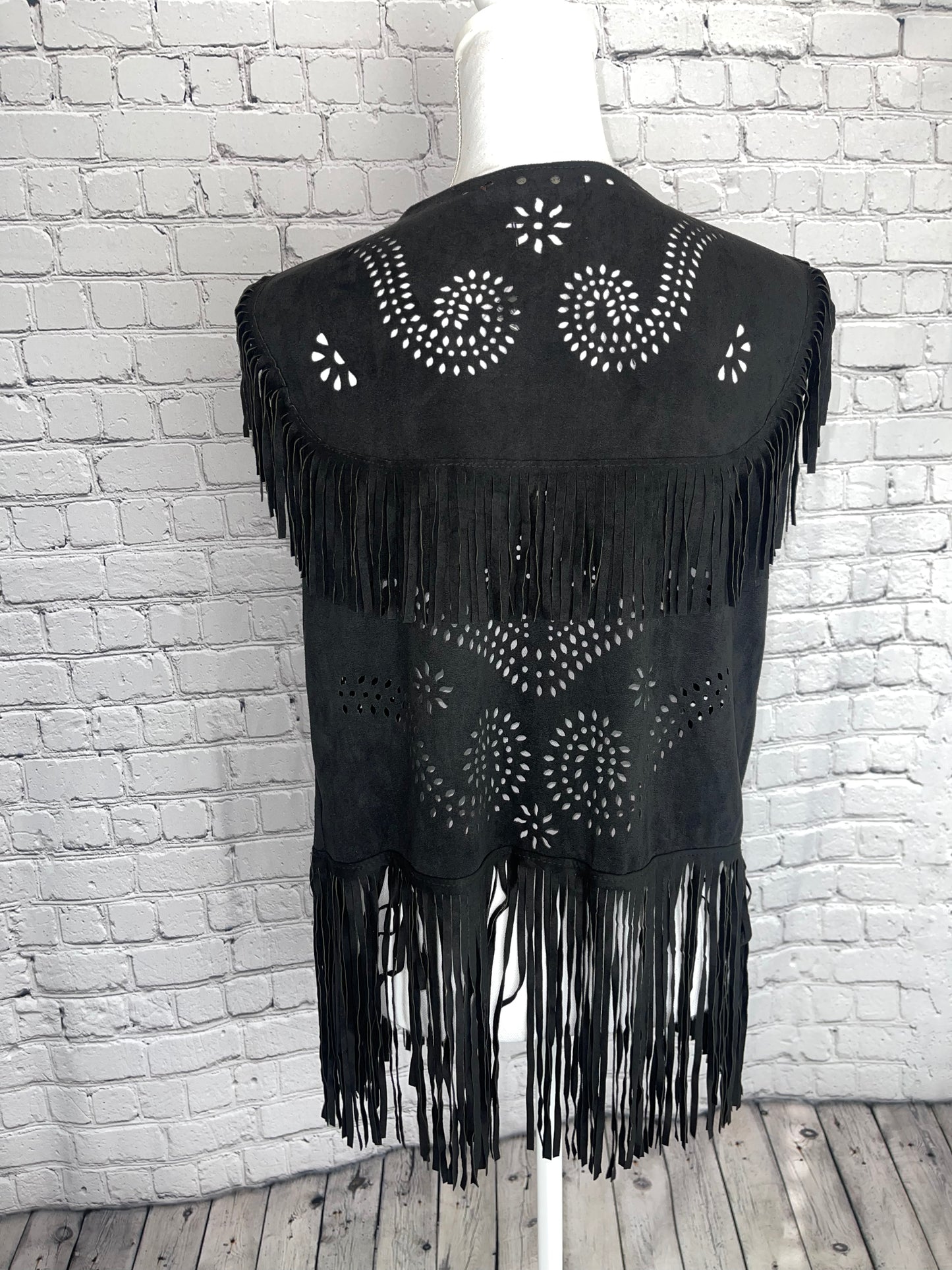 Wild Side Black Fringe Vest