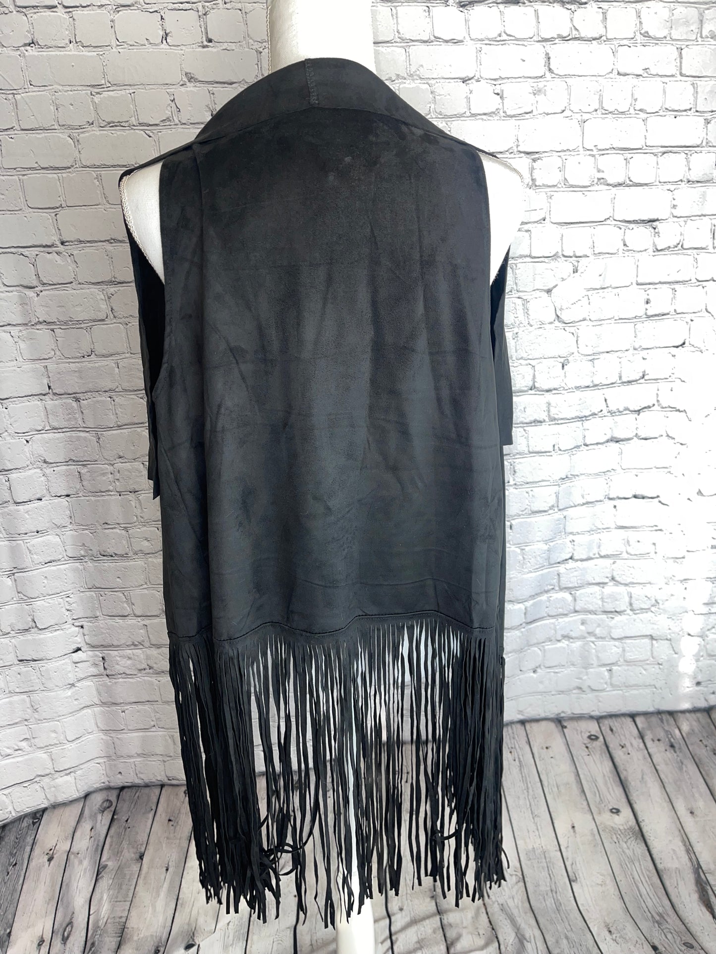 Black Fringe Vest