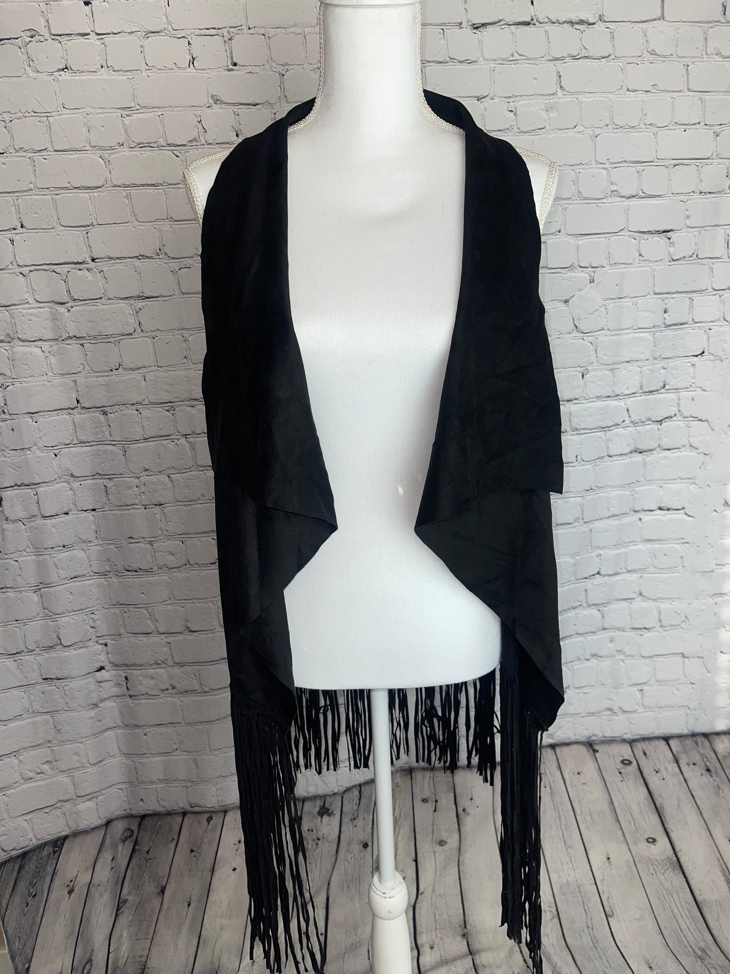 Black Fringe Vest