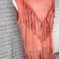 Coral Fringe Vest