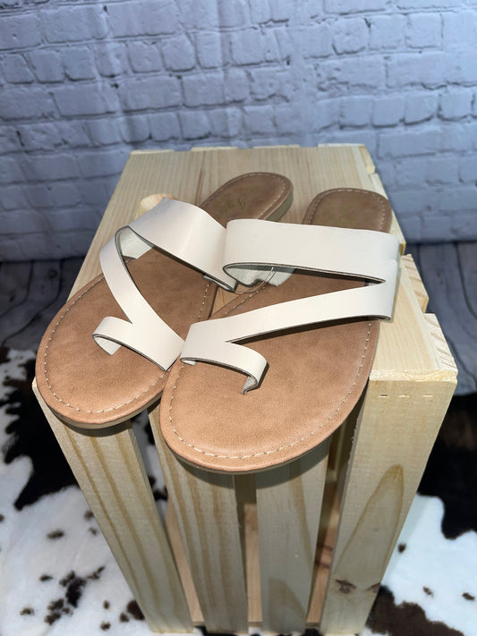 Toe Loop Slide Sandals